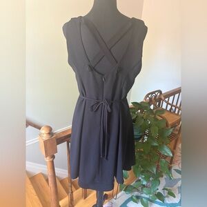 CDC Vintage 90s Y2K Black Criss Cross Cocktail Dress